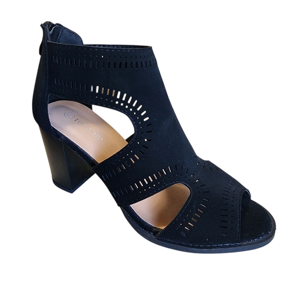 TOP Moda Peep Toe Women's Heeled Sandals - 7.5M - Picture 1 of 11